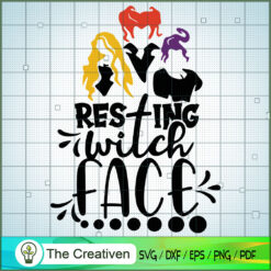 Resting Witch Face SVG Cut File for Cricut & Silhouett Design 20674