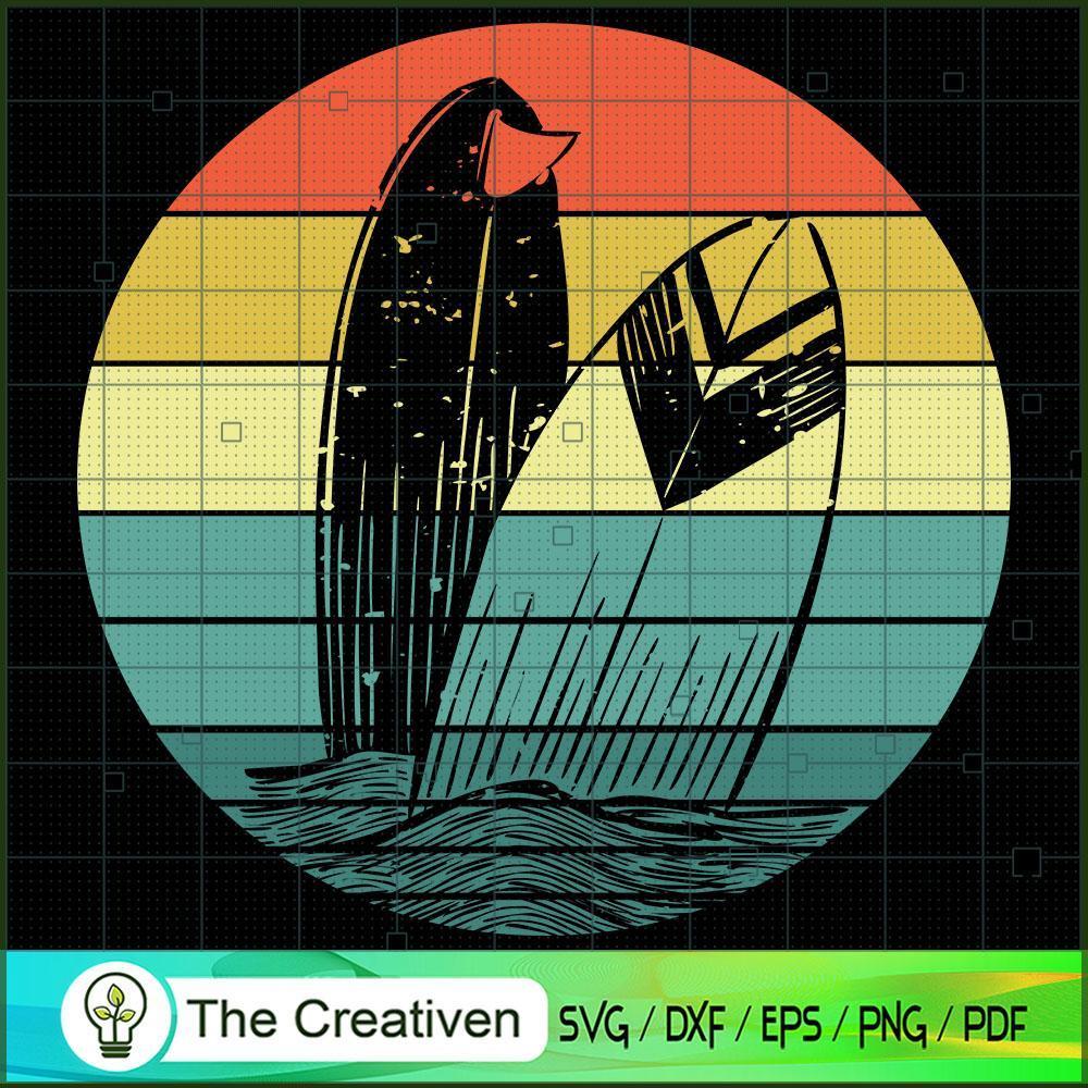 Retro Surfboard Surfer Gift SVG Cut File for Cricut & Silhouette 1 Retro Surfboard Surfer Gift SVG Cut File for Cricut & Silhouette