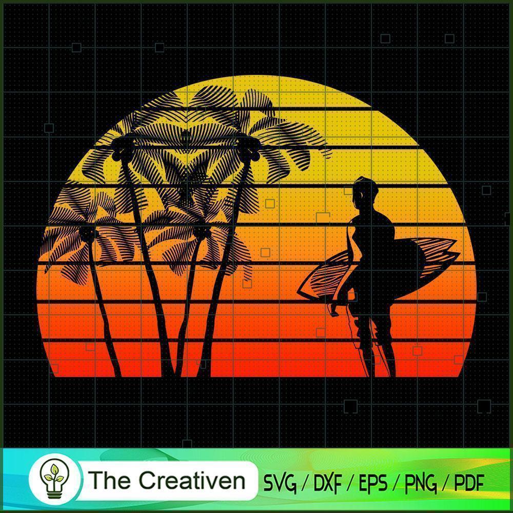 Vintage Sunset Surfing SVG Cut File for Cricut & Silhouette 1 Vintage Sunset Surfing SVG Cut File for Cricut & Silhouette