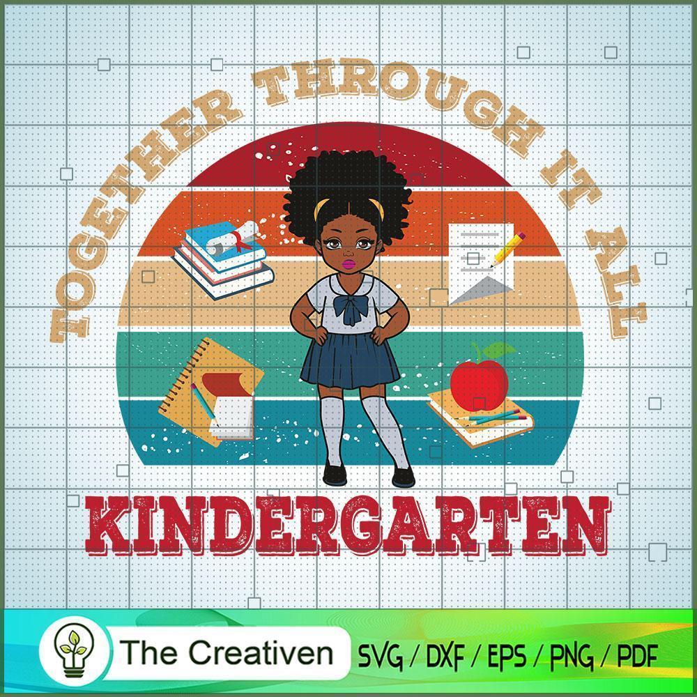 Black Girl Kindergarten Back SVG Cut File for Cricut 1 Black Girl Kindergarten Back SVG Cut File for Cricut