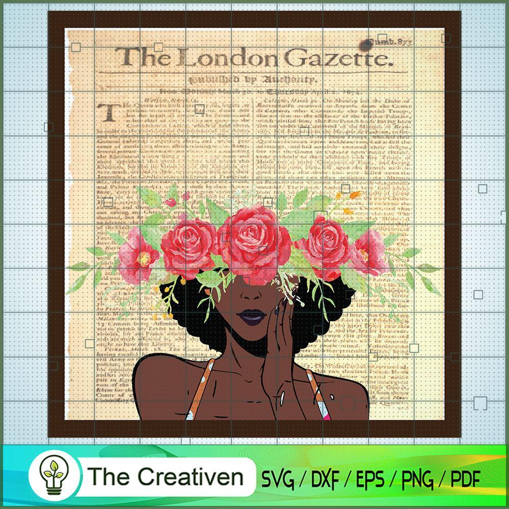 Black Girl Newspaper Background SVG, Afro Woman SVG, Black Woman SVG 1 Black Girl Newspaper Background SVG, Afro Woman SVG, Black Woman SVG