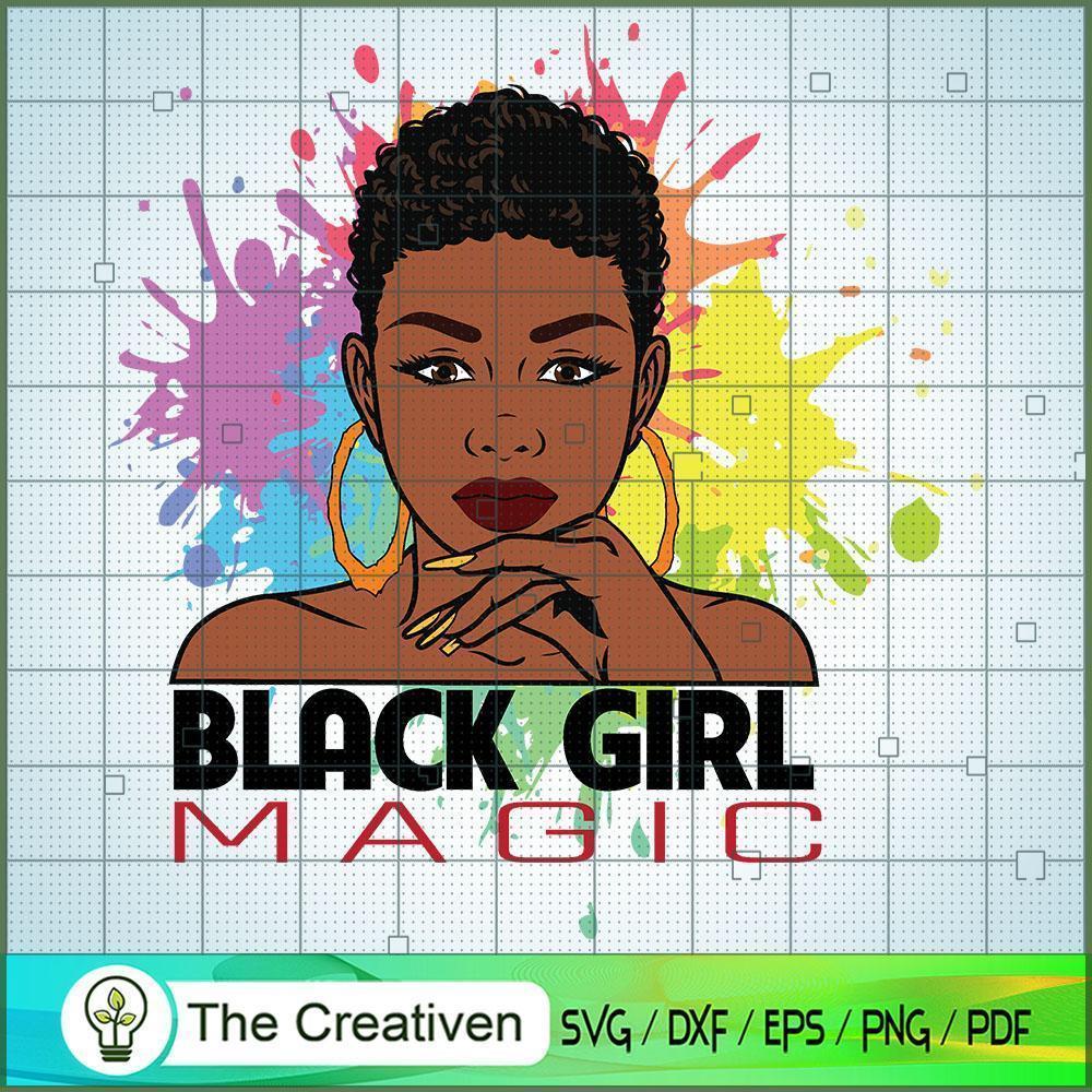 Black Girl Paint Splash Back SVG Cut File for Cricut 1 Black Girl Paint Splash Back SVG Cut File for Cricut
