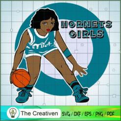 Hornets Girl NBA Champion SVG Cut File for Cricut & Silhouette