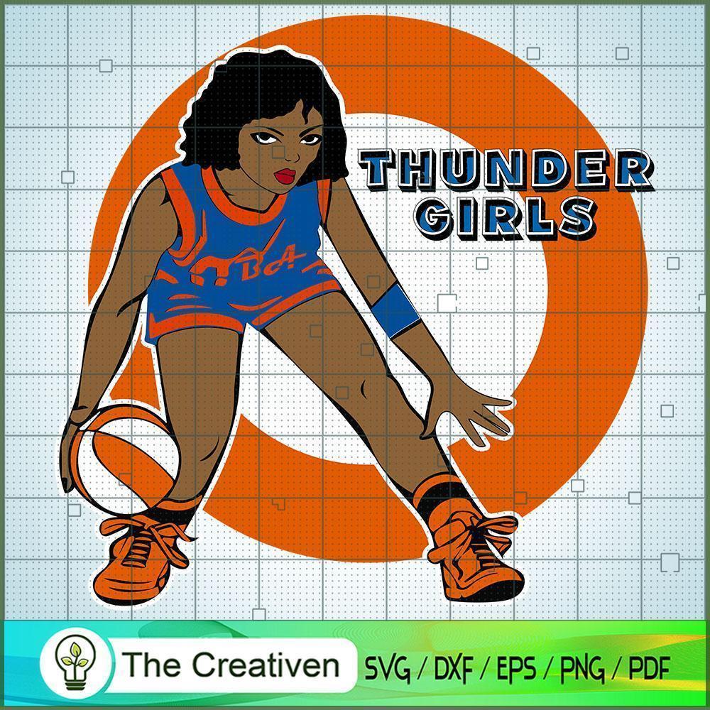 Thunder Girl NBA Champion SVG Cut File for Cricut & Silhouette 1 Thunder Girl NBA Champion SVG Cut File for Cricut & Silhouette