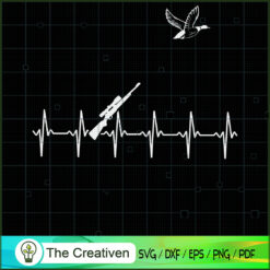 Duck Hunting Heartbeat SVG Cut File for Cricut & Silhouette