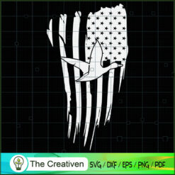 USA Flag with Duck Hunting SVG Cut File for Cricut & Silhouette