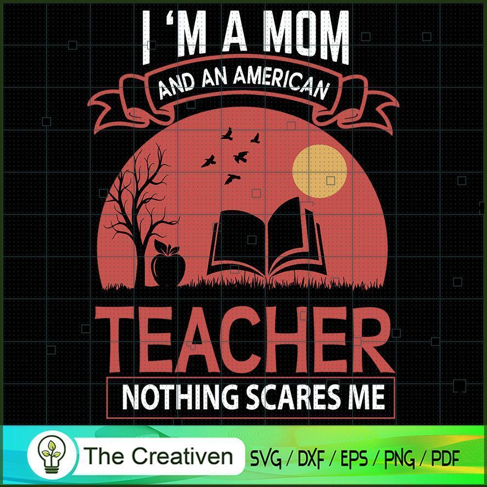 I'm A Mom And An American Te SVG Cut File for Cricut 1 I'm A Mom And An American Te SVG Cut File for Cricut