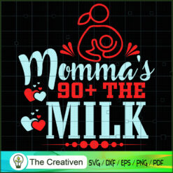 Momma's 90+ the Milk Breastfeeding SVG, Mommy SVG, Mother SVG