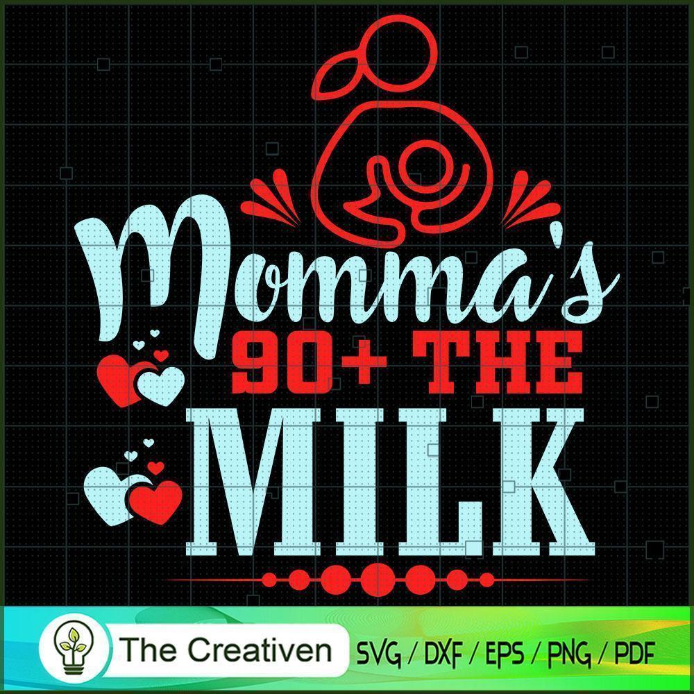 Momma's 90+ the Milk Breastfeeding SVG, Mommy SVG, Mother SVG 1 Momma's 90+ the Milk Breastfeeding SVG, Mommy SVG, Mother SVG
