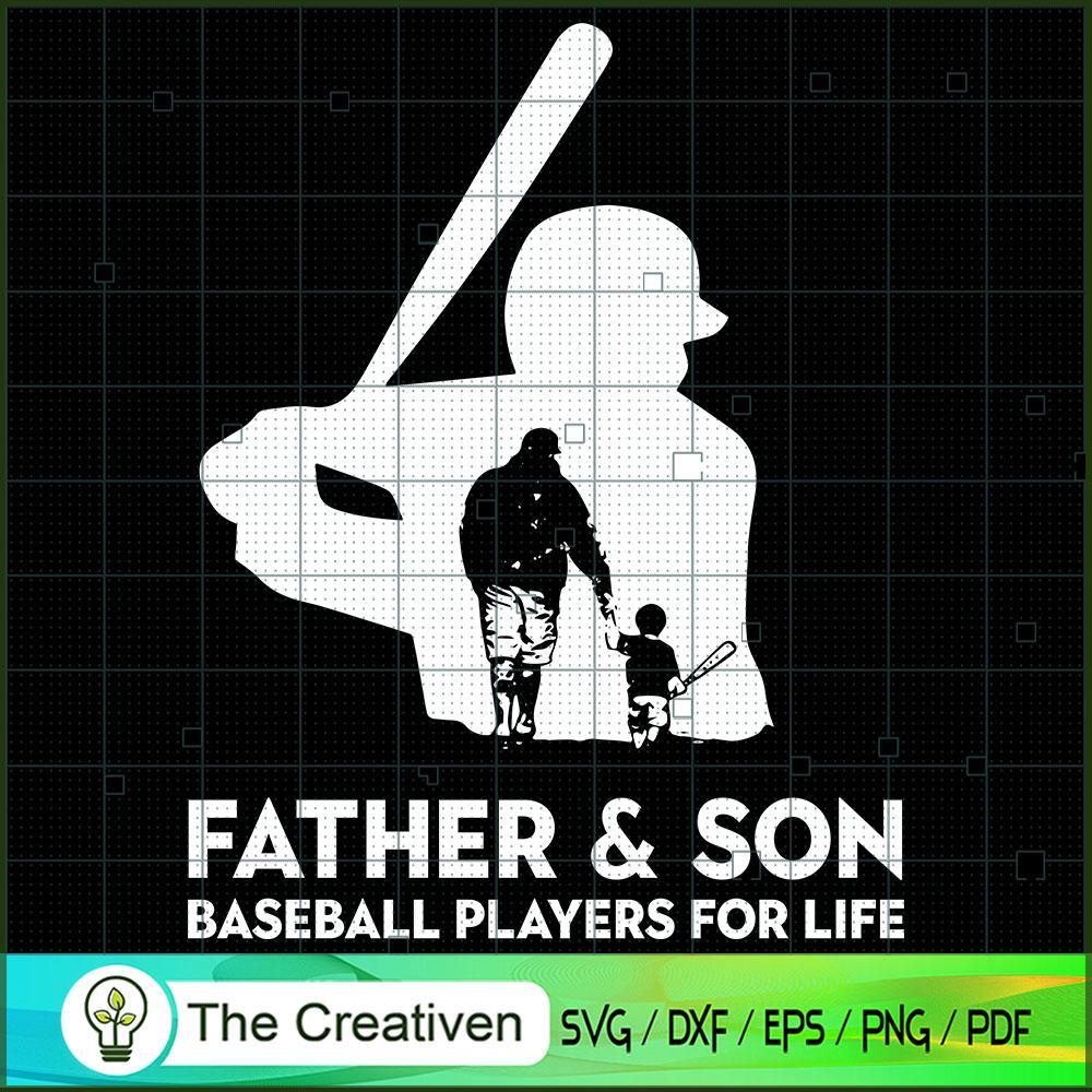 Father and Son Baseball Players for Life SVG, Daddy SVG, Father SVG 1 Father and Son Baseball Players for Life SVG, Daddy SVG, Father SVG