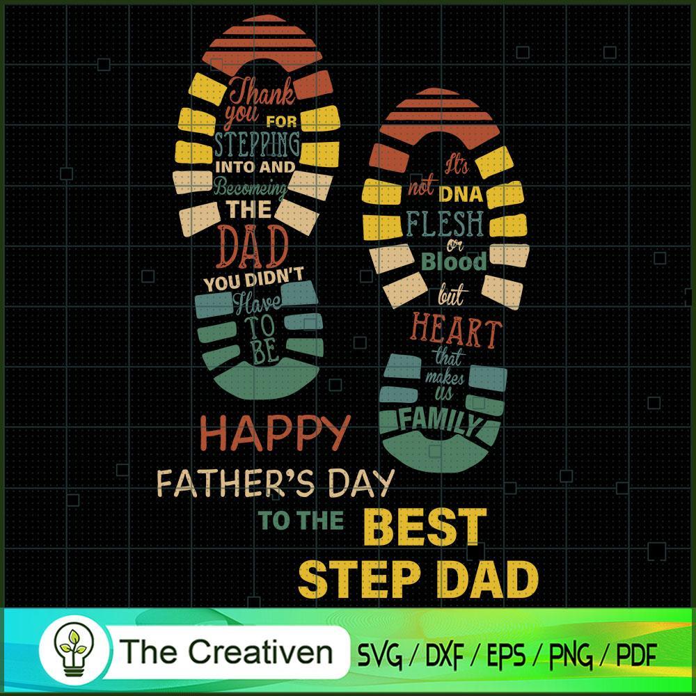 Happy Fathers Day for the Best Step Dad SVG, Daddy SVG, Father SVG 1 Happy Fathers Day for the Best Step Dad SVG, Daddy SVG, Father SVG