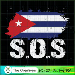 SOS Cuba SVG, Cuba Flag SVG, Cuba Patria SVG