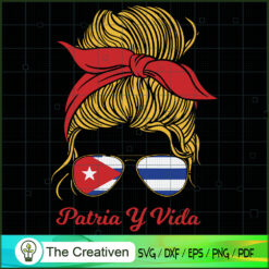 Patria Y Vida SOS Cuba Woman SVG Cut File for Cricut