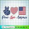 Peace Love America SVG, America SVG, Love Peace SVG