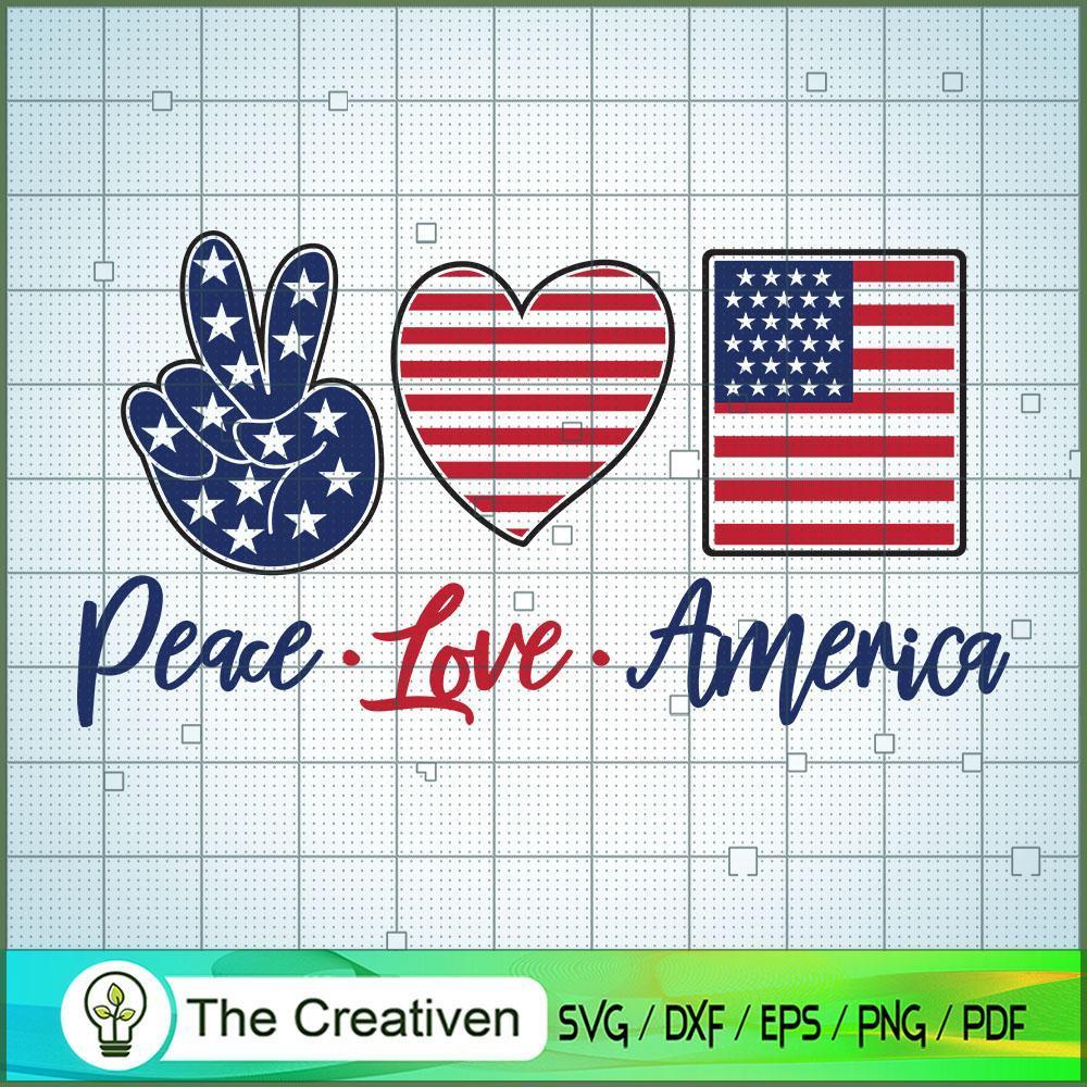 Peace Love America SVG, America SVG, Love Peace SVG 1 Peace Love America SVG, America SVG, Love Peace SVG