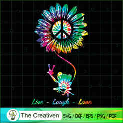 Peace Love Frog Hippie Flower SVG, Hippie SVG, Love Peace SVG