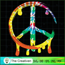 Peace Sign 60s 70s Retro SVG Cut File for Cricut & Silhouette