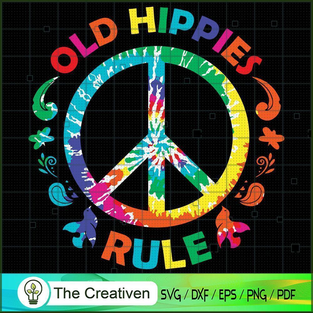 Old Hippies Rule Hippie Vintage SVG Cut File for Cricut & Silhouette 1 Old Hippies Rule Hippie Vintage SVG Cut File for Cricut & Silhouette