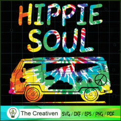 Hippie Tie Dye Van Hippie SVG, Hippie SVG, Love Peace SVG