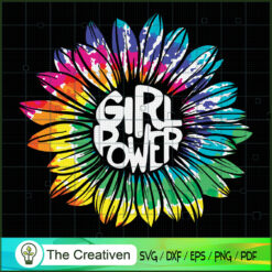 Girl Power Shirt Flower Tie SVG, Hippie SVG, Love Peace SVG