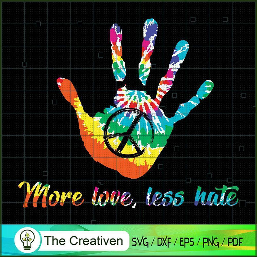 Hand Print Hippie More Love SVG, Hippie SVG, Love Peace SVG 1 5 copy 65