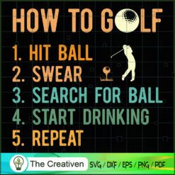 How to Golf Funny SVG Cut File for Cricut & Silhouette