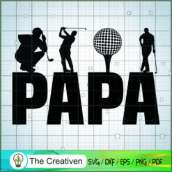 Retro Golfing Papa SVG Cut File for Cricut & Silhouette