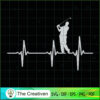 Golf Heartbeat SVG Cut File for Cricut & Silhouette