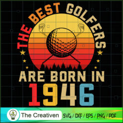 Golfer Golfing 1946 75th Bir SVG Cut File for Cricut