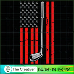 Retro American Flag Golf SVG Cut File for Cricut & Silhouette