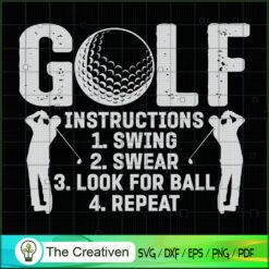 Perfect Golf Instructions SVG Cut File for Cricut & Si Design 19270
