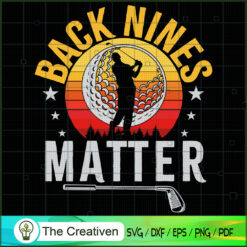 Retro Golf Player Back Nines SVG Cut File for Cricut