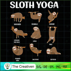 Sloth Yoga SVG, Yoga SVG, Meditation SVG