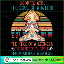 Scorpio Girl The Soul Of A Witch Yoga SVG, Yoga SVG, Meditation SVG