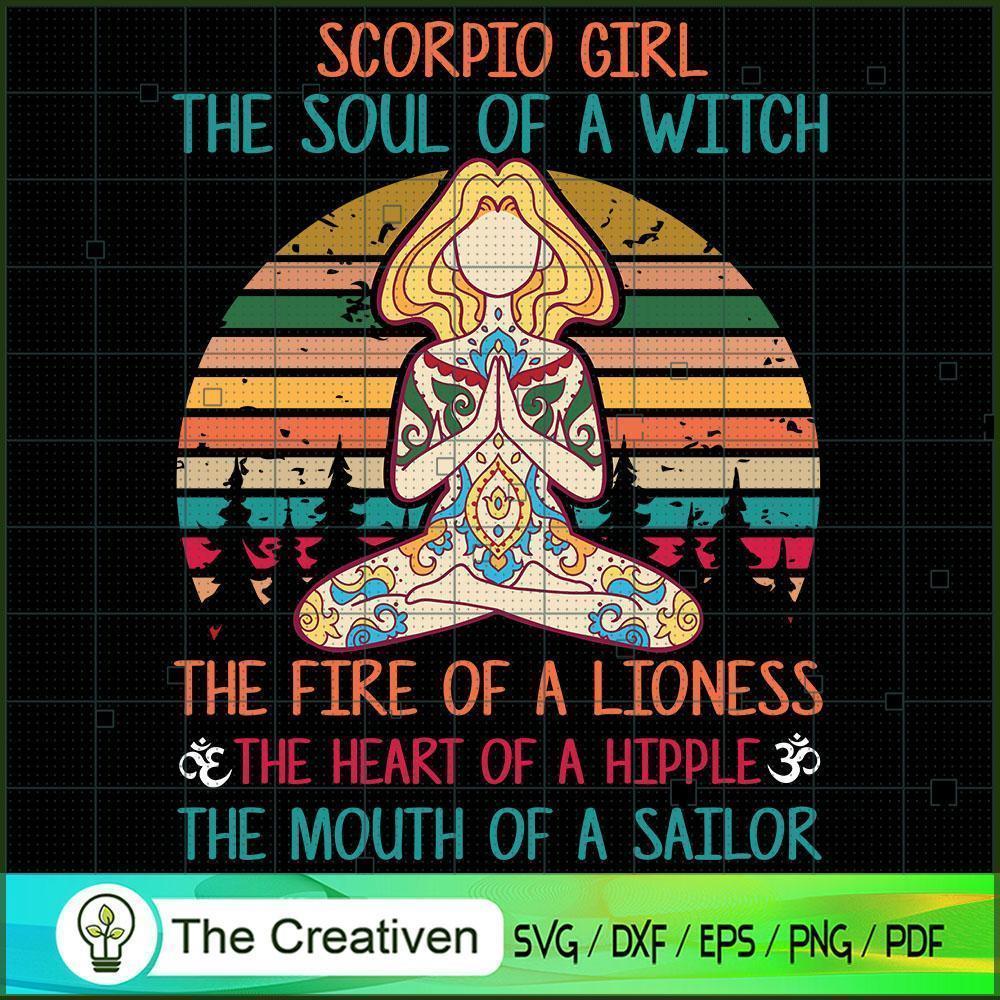 Scorpio Girl The Soul Of A Witch Yoga SVG, Yoga SVG, Meditation SVG 1 Scorpio Girl The Soul Of A Witch Yoga SVG, Yoga SVG, Meditation SVG