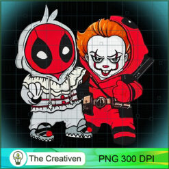 Death Pool And Pennywise PNG, Halloween PNG, Horror PNG