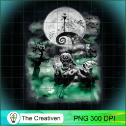Jack Skellington Moon Horror PNG, Halloween PNG, Horror PNG