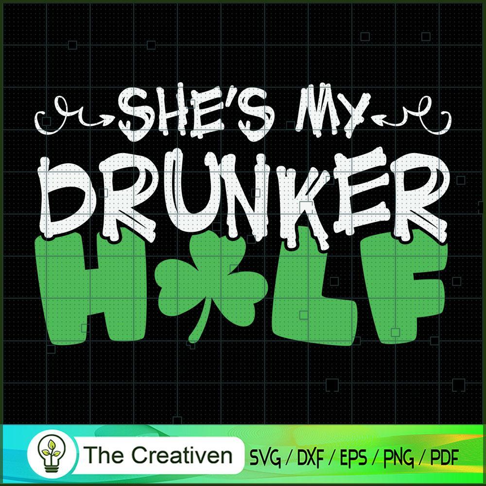 She's My Drunker Half SVG Cut File for Cricut & Silhouette 1 She's My Drunker Half SVG Cut File for Cricut & Silhouette