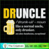 Druncle Definition Saying SVG Cut File for Cricut & Silhouette