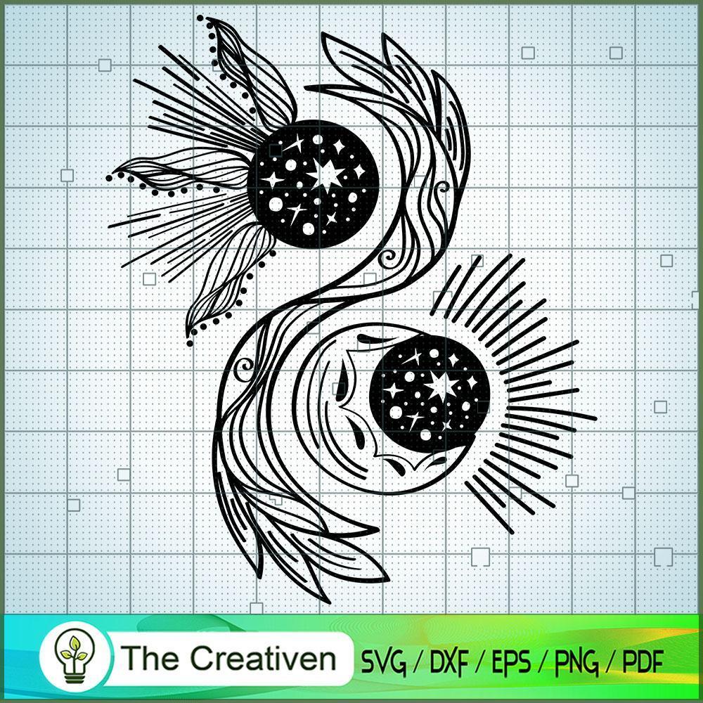 Magic Crescent Moon SVG Cut File for Cricut & Silhouette 1 Magic Crescent Moon SVG Cut File for Cricut & Silhouette