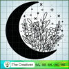 Floral Moon SVG, Wildflowers SVG , Mystical SVG, Mystic SVG , Moon SVG 3 16 copy 54