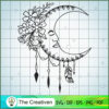 Floral Moon SVG Cut File for Cricut & Silhouette Design 18486