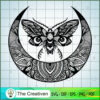 Moth Moon SVG , Mystical SVG, Mystic SVG , Moon SVG 3 11