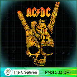 ACDC Skull Right Hand PNG, Skull PNG, Halloween PNG, Horror PNG