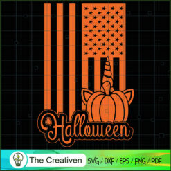 Halloween Pumpkin Usa Flag SVG, Pumpkin SVG, Halloween SVG