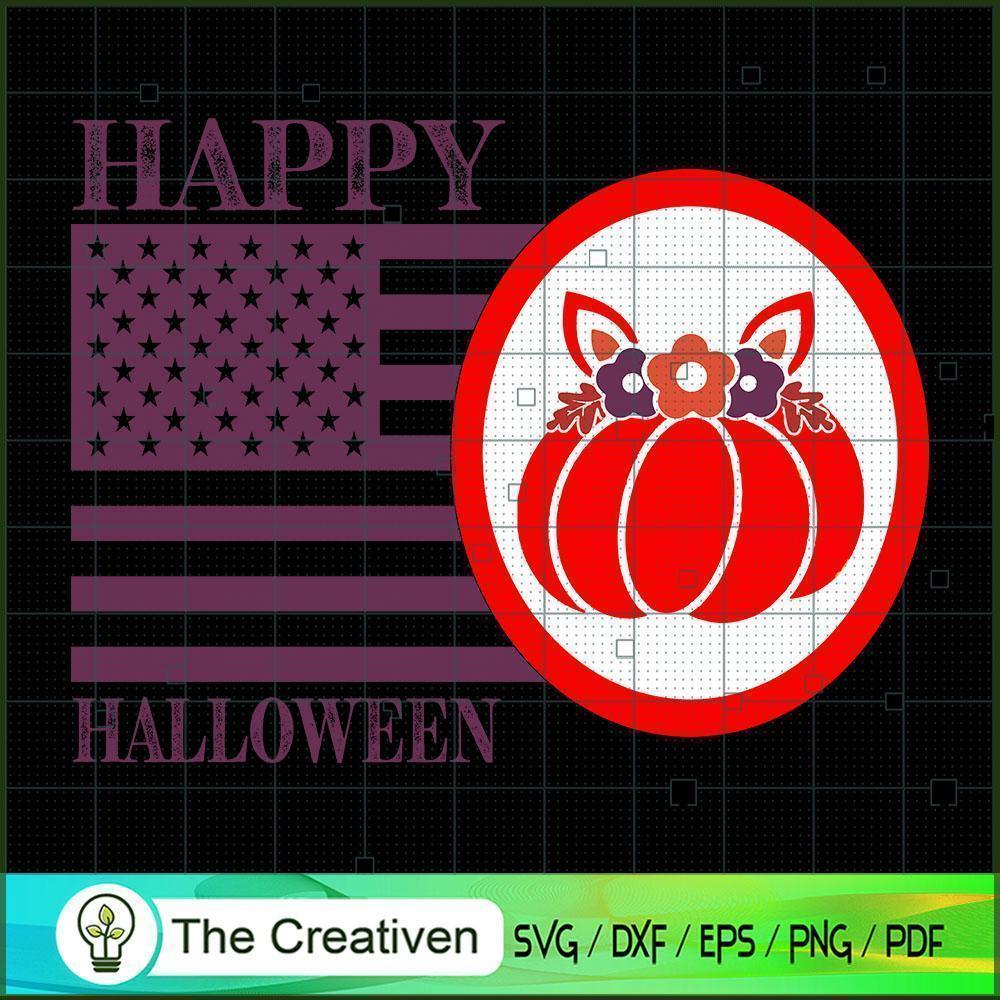 Happy Halloween Pumpkin Usa Flag SVG, Pumpkin SVG, Halloween SVG 1 Happy Halloween Pumpkin Usa Flag SVG, Pumpkin SVG, Halloween SVG