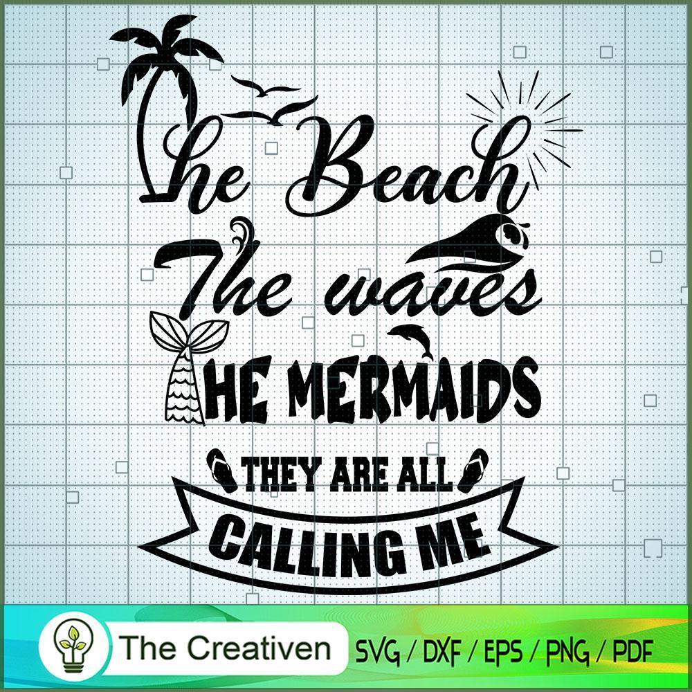 The Beach the Waves the Mermaids SVG Cut File for Cricut & Silhouette 1 The Beach the Waves the Mermaids SVG Cut File for Cricut & Silhouette