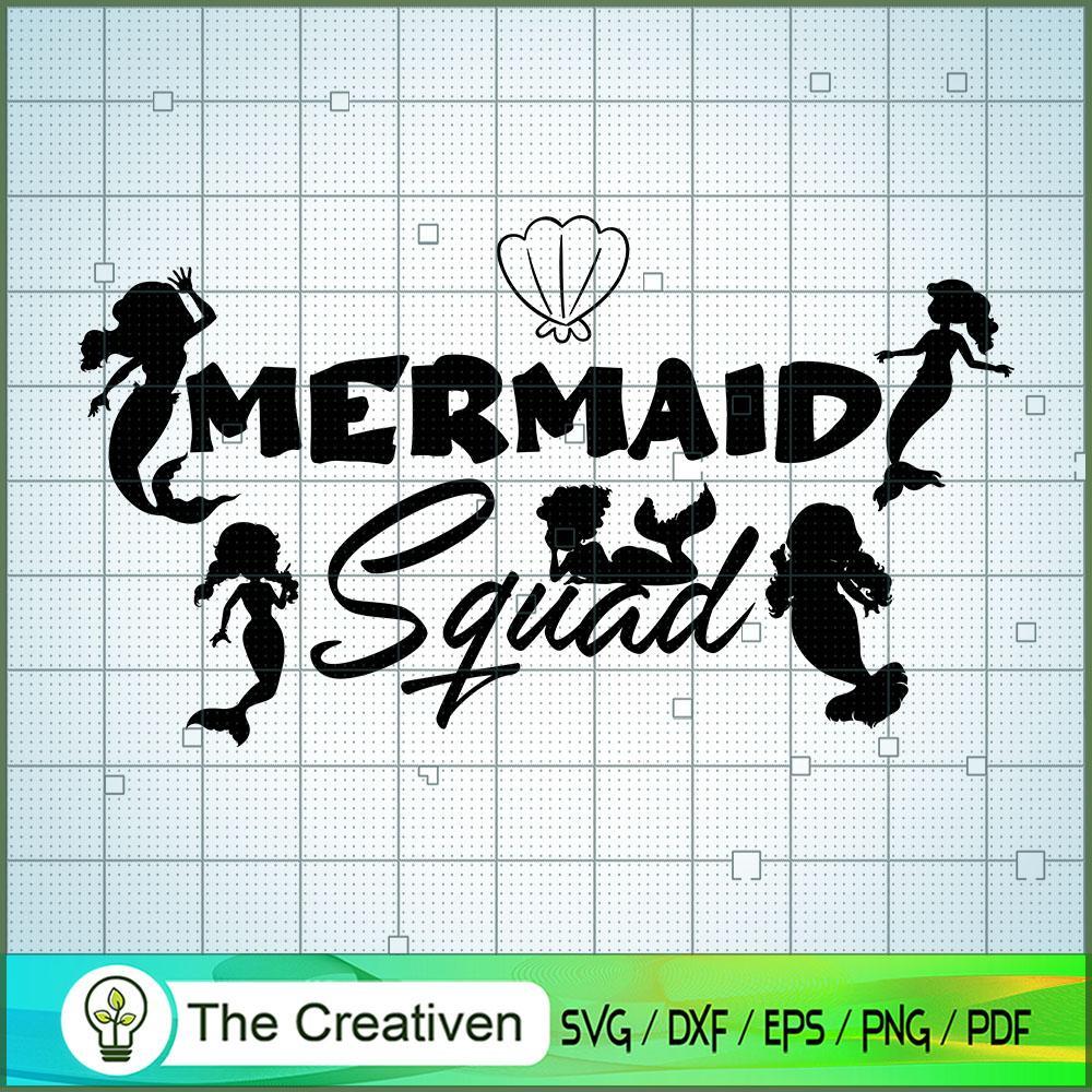 Mermaid Squad SVG Cut File for Cricut & Silhouette 1 Mermaid Squad SVG Cut File for Cricut & Silhouette