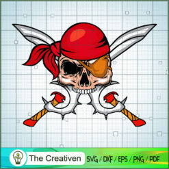 Pirate Skull  SVG, Skull SVG, Trending SVG