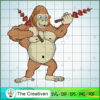 Fully BBQ Gorilla SVG, Gorilla SVG, Trending SVG 2 33 copy 31